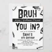 サッカー誕生日招待状ボーイズ招待状 招待状 (正面)