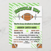 サッカー誕生日招待状ボーイズHuddle up! (正面/裏面)