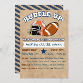 サッカー誕生日招待状ボーイズHuddle up! (正面/裏面)