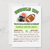 サッカー誕生日招待状ボーイズHuddle up! サンキューカード (正面)