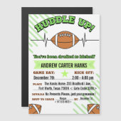 サッカー誕生日招待状ボーイズHuddle up! マグネット招待状 (正面/裏面)