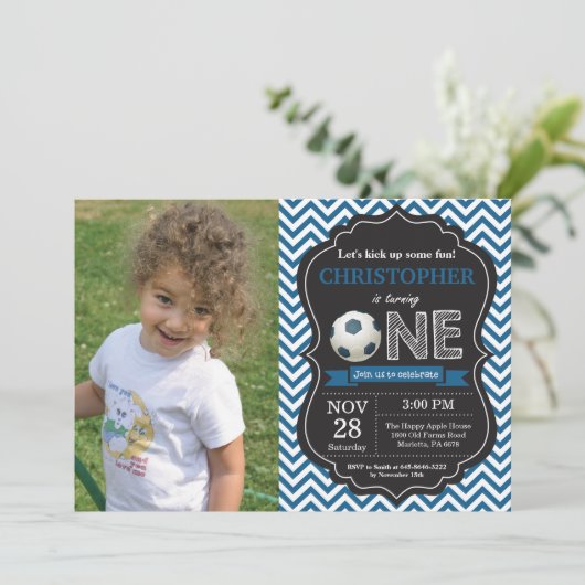 サッカー誕生日招待状第1誕生日パーティー 招待状 (スタンド正面)