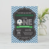 サッカー誕生日招待状第1誕生日パーティー 招待状 (スタンド正面)