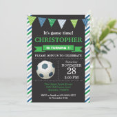 サッカー誕生日招待状第1誕生日パーティー 招待状 (スタンド正面)