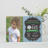 サッカー誕生日招待状第1誕生日パーティー 招待状 (スタンド正面)