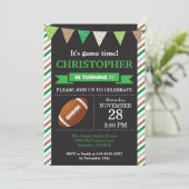 サッカー誕生日招待状1日目の誕生日パーティー 招待状 (スタンド正面)