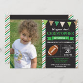 サッカー誕生日招待状1st誕生日パーティー 招待状 (正面/裏面)