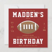 サッカー誕生日招待状 |サッカーパーティー 招待状 (正面)