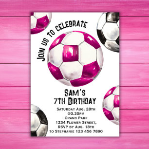 サッカー誕生日招待状 – サッカーパーティー 招待状