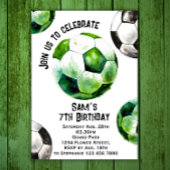 サッカー誕生日招待状 – サッカーパーティー 招待状