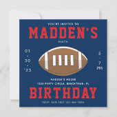 サッカー誕生日招待状 |サッカーパーティー 招待状 (正面)