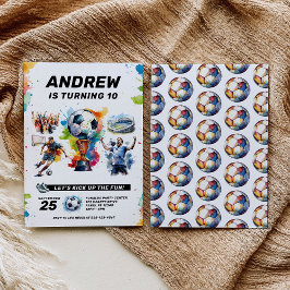サッカー誕生日招待状 – サッカー – キッズパーティー 招待状