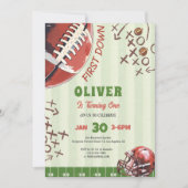 サッカー誕生日招待状 サンキューカード (正面)