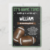 サッカー誕生日招待状 招待状 (正面)