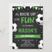 サッカー誕生日招待状 招待状 (正面)