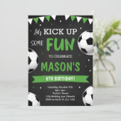サッカー誕生日招待状 招待状 (スタンド正面)