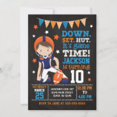 サッカー誕生日招待状 招待状 (正面)