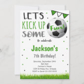 サッカー誕生日招待状 招待状 (正面)