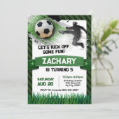 サッカー誕生日招待状 招待状 (スタンド正面)