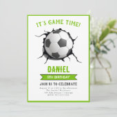 サッカー誕生日招待状 招待状 (スタンド正面)