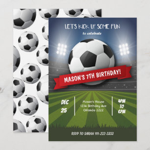 サッカー誕生日招待状 招待状