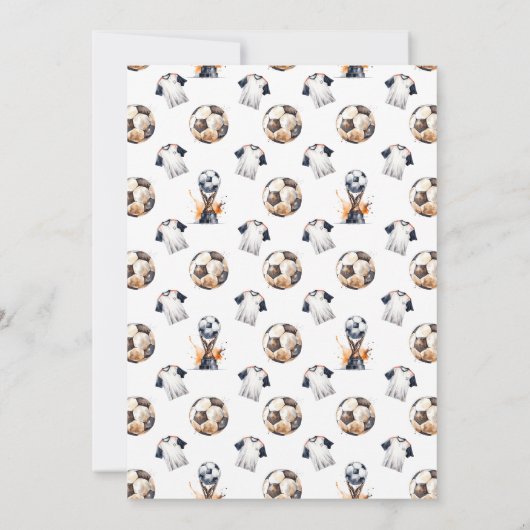 サッカー誕生日招待状 招待状 (裏面)