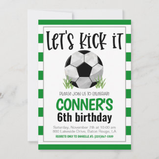サッカー誕生日招待状 招待状