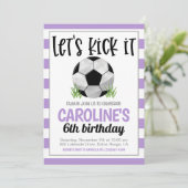 サッカー誕生日招待状 招待状 (スタンド正面)