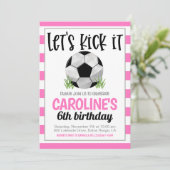 サッカー誕生日招待状 招待状 (スタンド正面)