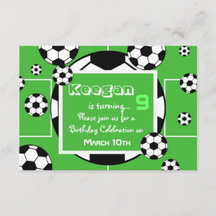 サッカー誕生日招待状 招待状