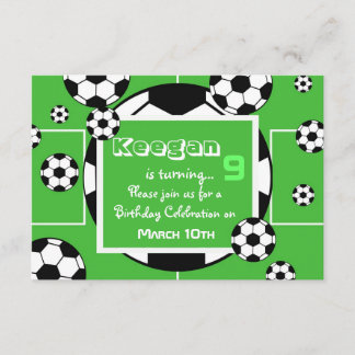 サッカー誕生日招待状 招待状