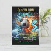 サッカー誕生日招待状 招待状 (スタンド正面)