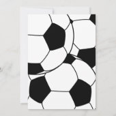 サッカー誕生日招待状 – 青 招待状 (裏面)