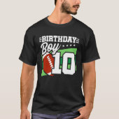 サッカー誕生日10歳オールドボーイ10誕生日 Tシャツ (正面)