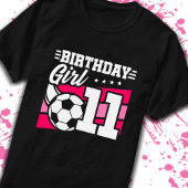 サッカー誕生日11歳ガール11誕生日 Tシャツ