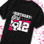 サッカー誕生日12歳ガール12誕生日 Tシャツ