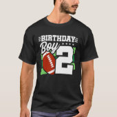 サッカー誕生日2歳オールドボーイ2歳誕生日 Tシャツ (正面)
