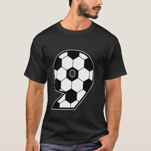 サッカー誕生日9歳サッカー Tシャツ (正面)