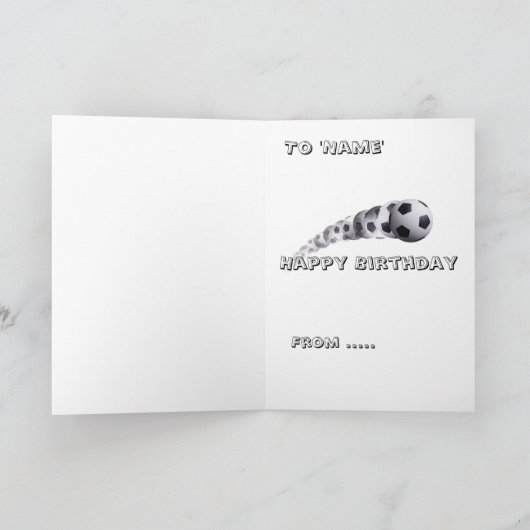 サッカー誕生日 カード (内部)