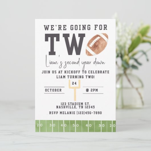 サッカー誕生日、サッカー招待状セカンドバート 招待状 (スタンド正面)