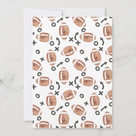 サッカー誕生日、サッカー招待状セカンドバート 招待状 (裏面)