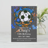サッカー誕生日、サッカー誕生日、フンボール 招待状 (スタンド正面)