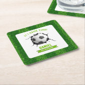 サッカー誕生日 スクエアペーパーコースター (アングル)