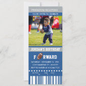 サッカー誕生日 |フォト誕生日招待状 招待状 (正面)