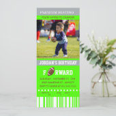 サッカー誕生日 |フォト誕生日招待状 招待状 (スタンド正面)