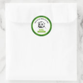 サッカー誕生日 ラウンドシール (バッグ)