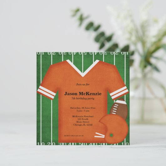 サッカー誕生日 招待状 (スタンド正面)