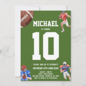 サッカー誕生日 招待状 (正面)