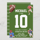 サッカー誕生日 招待状 (正面/裏面)