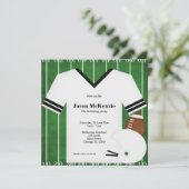 サッカー誕生日（白） 招待状 (スタンド正面)